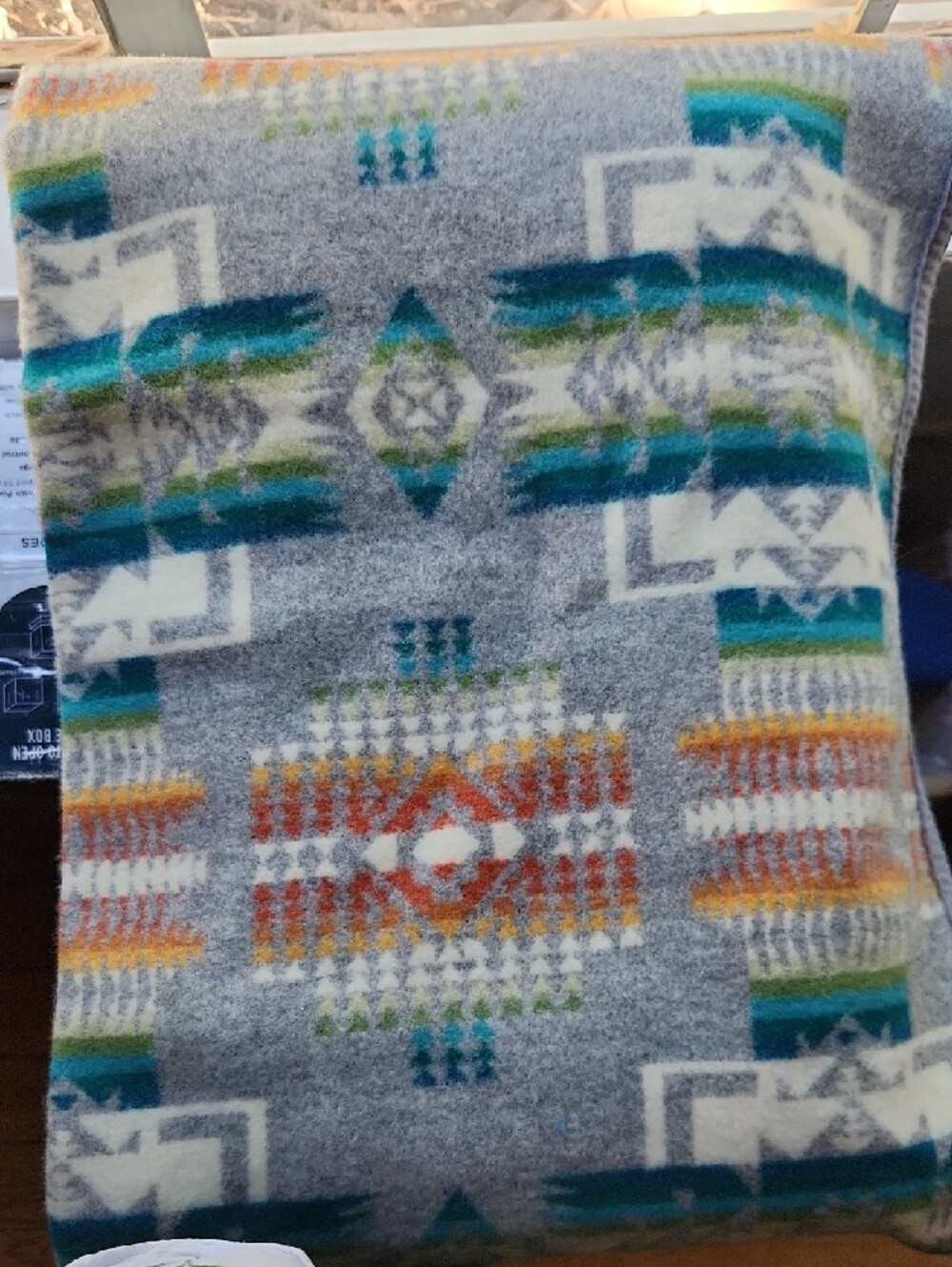 Pendleton Chief Joseph Blanket in Cream, Tan, Brown - Picture 4 of 10